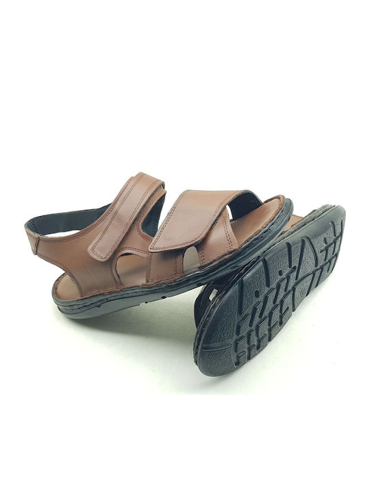 Leder Herrensandalen in Braun Farbe