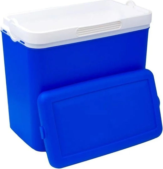 Cutie frigorifică portabilă pentru camping sau plajă 10L capac 28x20x28.5cm albastru