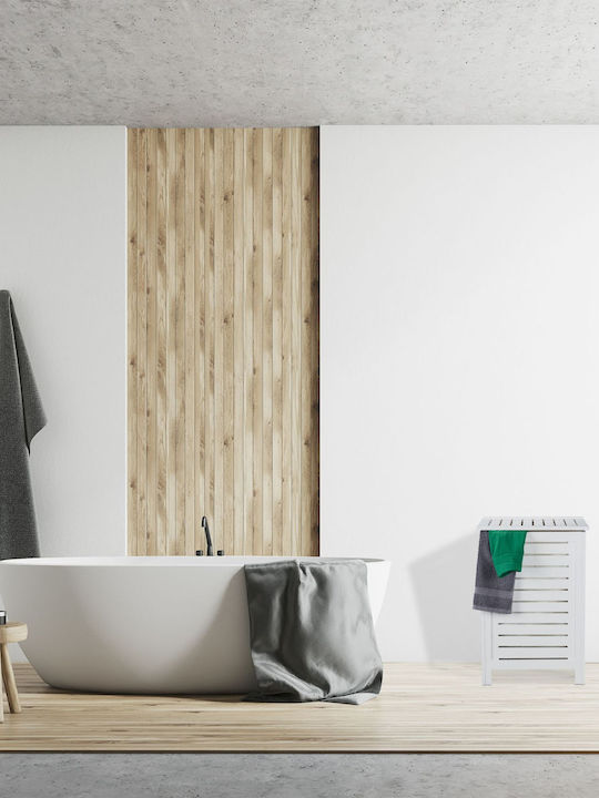 Relaxdays Coș De Rufe Din Lemn 86lt Cu Capac Verde