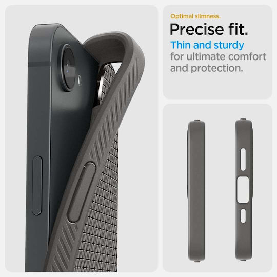 Spigen Liquid Air Back Cover Silicon 0.3mm Gri (iPhone 17e / 16e)