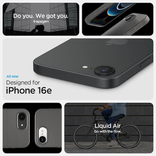 Spigen Liquid Air Back Cover Silicon 0.3mm Gri (iPhone 17e / 16e)