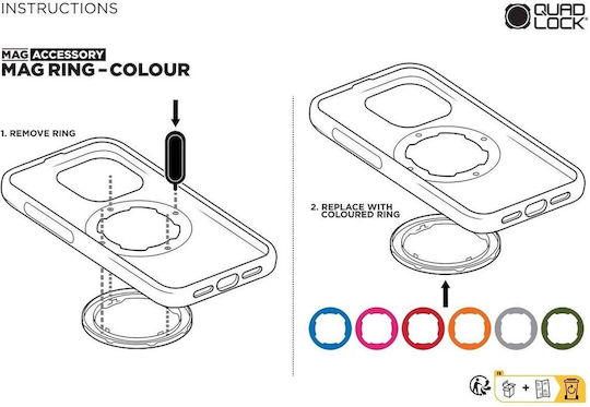 Quad Lock Mag Case Θήκη Κινητού Samsung Galaxy S24 Plus για Βάση Στήριξης Μοτοσυκλέτας