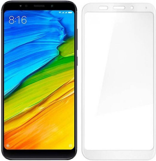 5D Full Glue Full Face Tempered Glass White (Redmi Note 5)