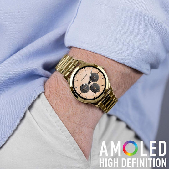 Reflex Active Series 31 Stainless Steel Smartwatch με Παλμογράφο (Χρυσό)