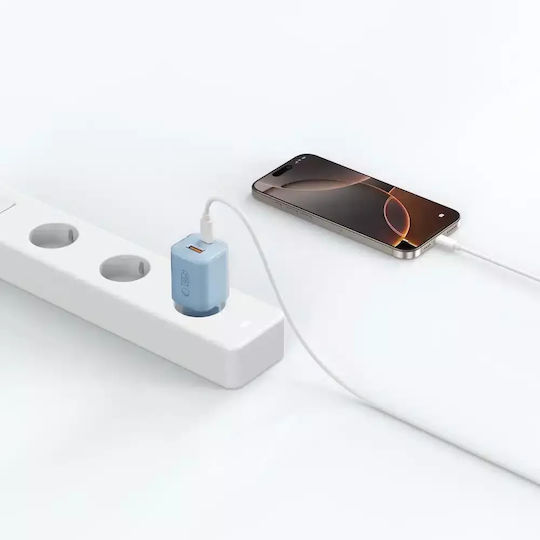 Tech-Protect Wireless Charger with USB-A and USB-C Output Ports 33W Power Delivery / Quick Charge 3.0 Blue