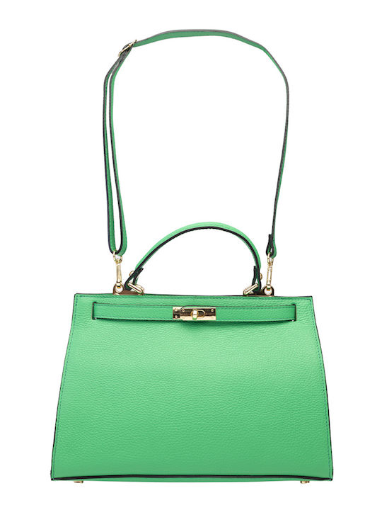De piele Geantă de damă De umăr Verde