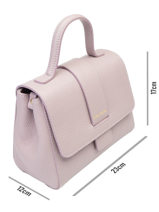Leather Women's Bag Shoulder Lilac