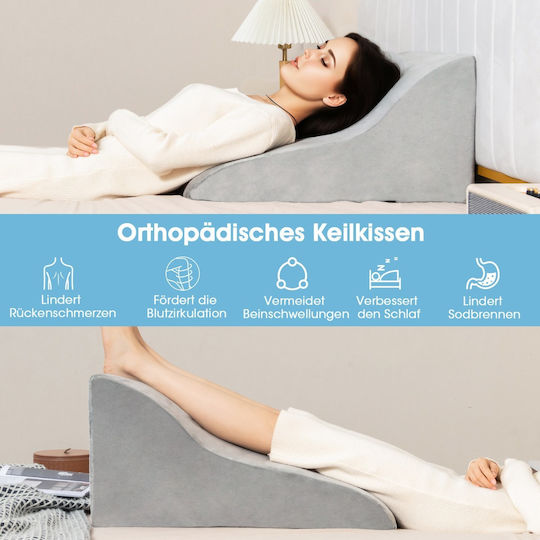 Costway Wedge Neck Pillow 51x32x63cm Grey
