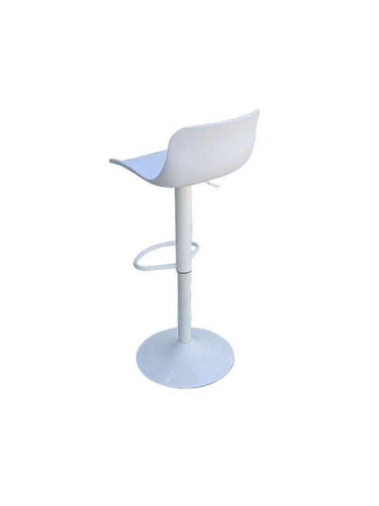 Stool Bar More with Adjustable Height White 43x35x75-104cm