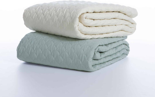 Nef-Nef Homeware Scofield Κουβερλί Υπέρδιπλο Microfiber Ecru 230x240cm