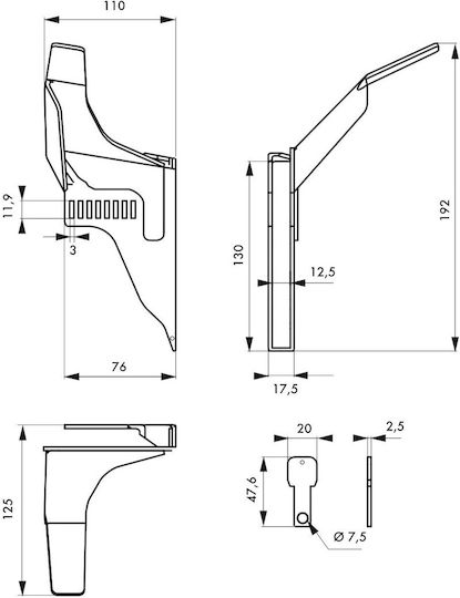 Ventilschutzschild 1/4 Drehung Thirard 00091196