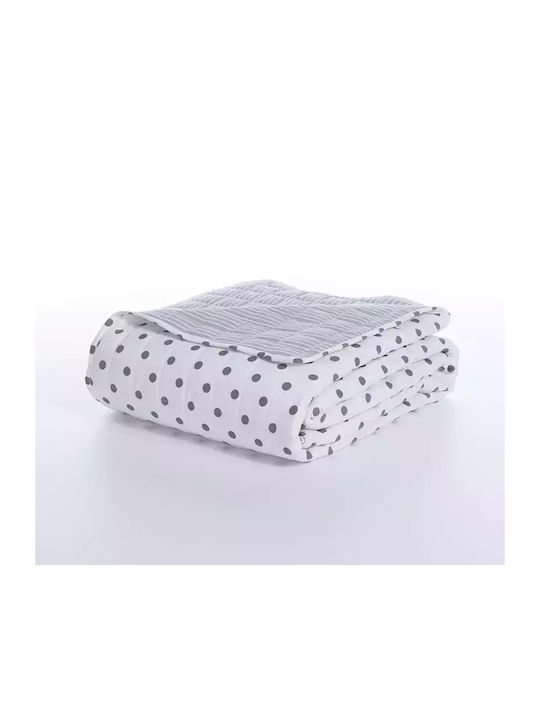 Nef-Nef Homeware Donter Coverlet Queen Size Microfiber Grey 230x240cm