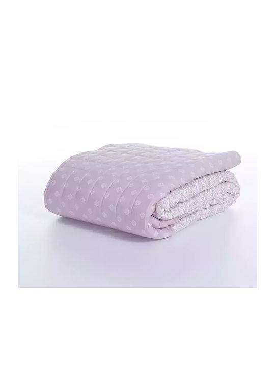 Nef-Nef Homeware Keylan Coverlet Queen Size Microfiber Mauve 230x240cm