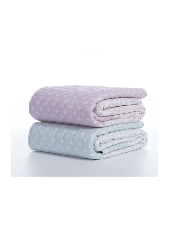 Nef-Nef Homeware Keylan Coverlet Queen Size Microfiber Mauve 230x240cm