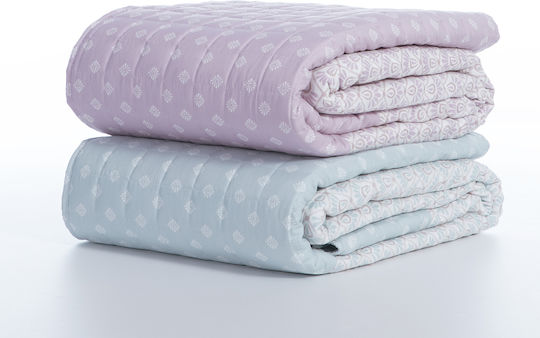 Nef-Nef Homeware Keylan Κουβερλί Υπέρδιπλο Microfiber Mauve 230x240cm
