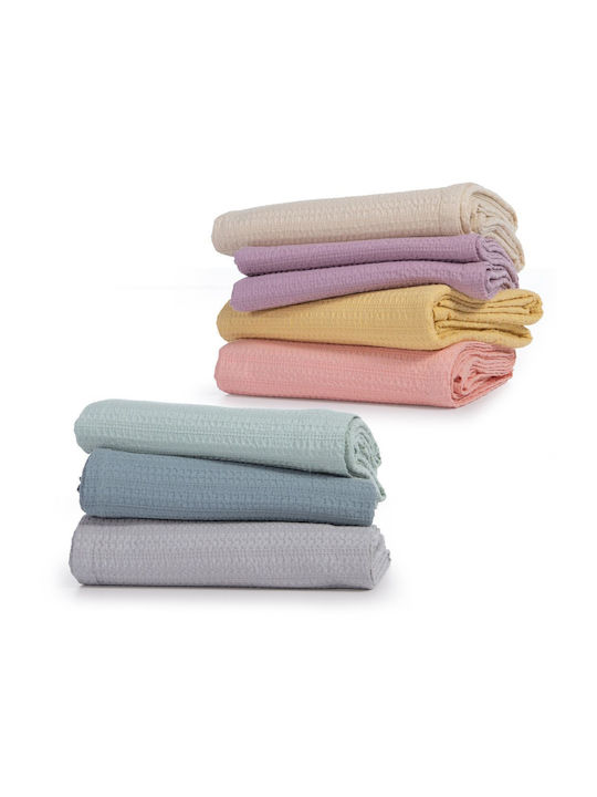 Nef-Nef Homeware Cool Pique Single Blanket 160x240cm L. Grey