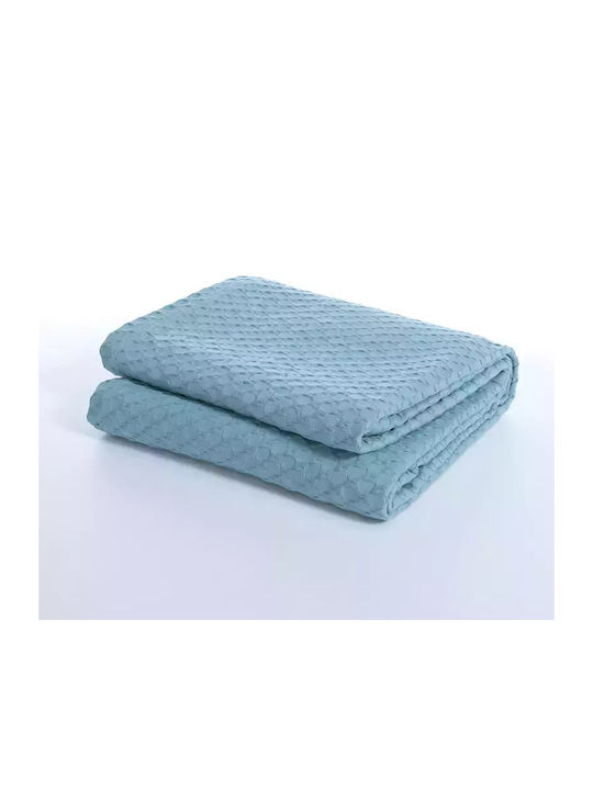 Nef-Nef Homeware Elmer Piqué Decke Übergröße 230x240cm Aqua