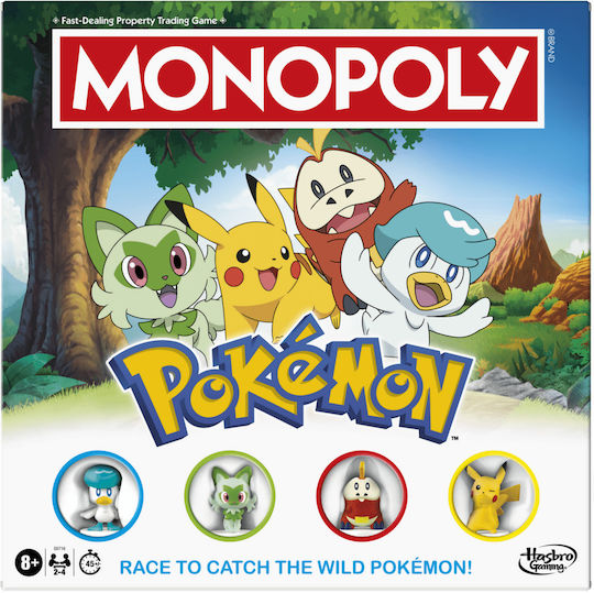 Board Game Monopoly Pokemon for 2-4 Players 8+ Years Old Hasbro