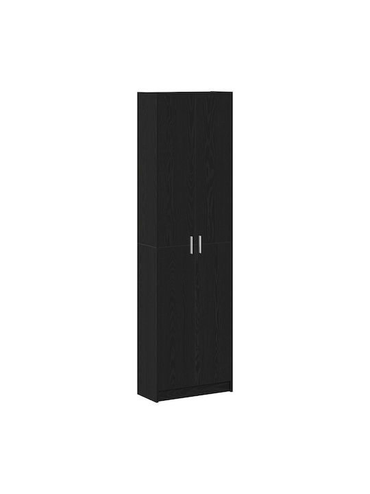 Double Door Wardrobe Black Acorn 55x25x189cm