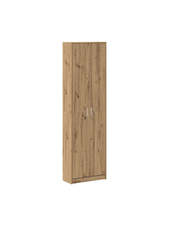 Double Door Wardrobe Natural Oak 55x25x189cm