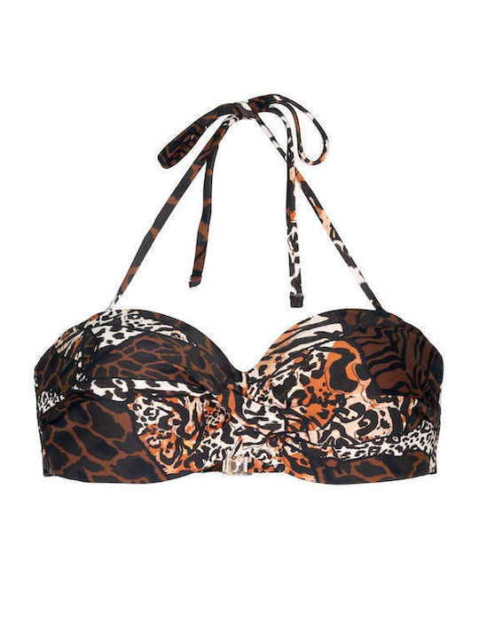 Set Bikini Animal Print Καφέ