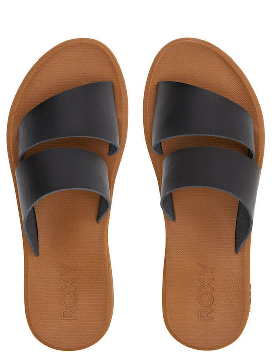 Coastal Cool Women's Flat Sandals in Black Color