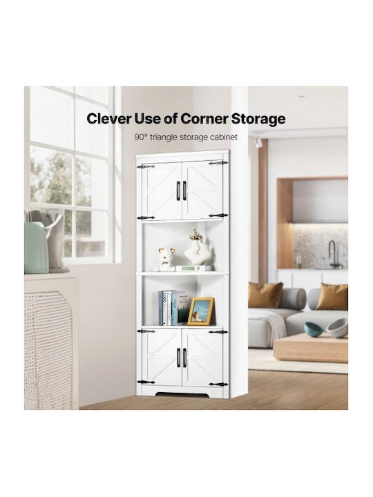 Corner Wardrobe White 68.5x36x171cm