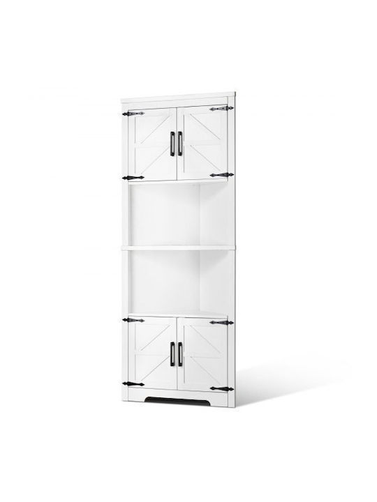 Corner Wardrobe White 68.5x36x171cm