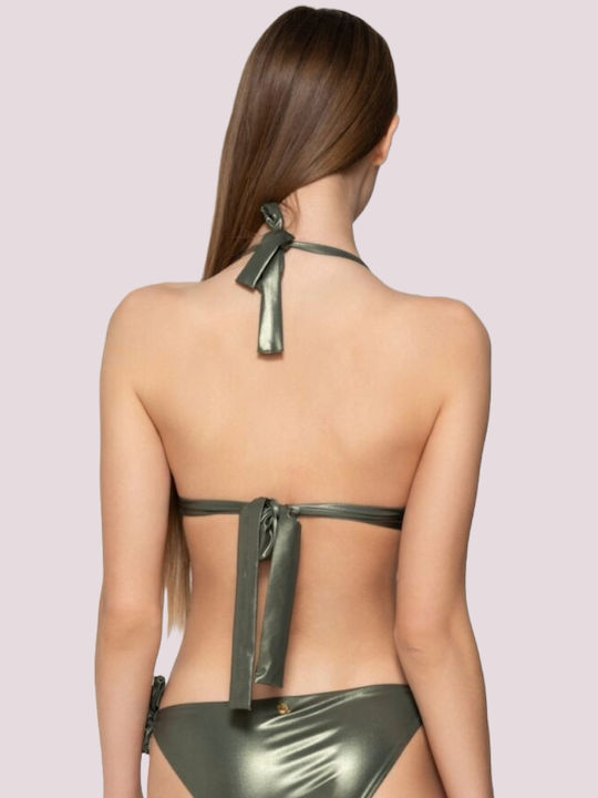 Bikini Τριγωνάκι με Ενίσχυση Ιριδίζον Πράσινο