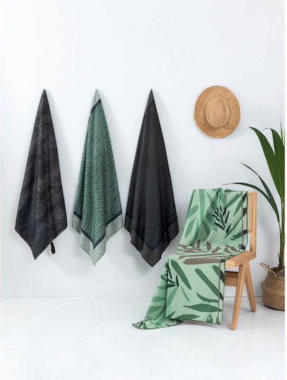 Palamaiki Microfiber Body Towel 200gr/m² Green 160x90cm