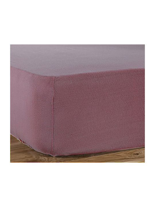 Nef-Nef Homeware Sheet Super-Double with Elastic 160x200+30cm. Jersey Apple