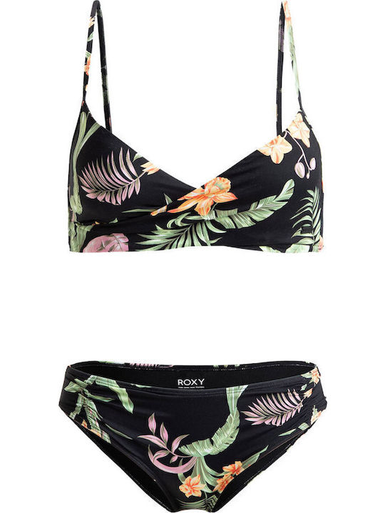 Beach Classics Set Bikini Floral Anthracite Marina Stripes