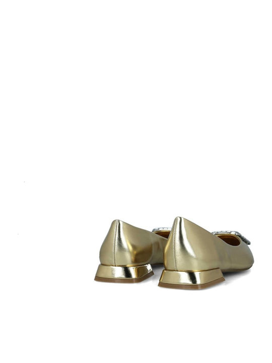 Damen Ballerinas in Gold Farbe