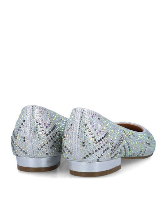Damen Ballerinas in Silber Farbe