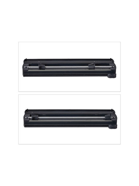 Relaxdays Rollenspender Schwarz 8cm