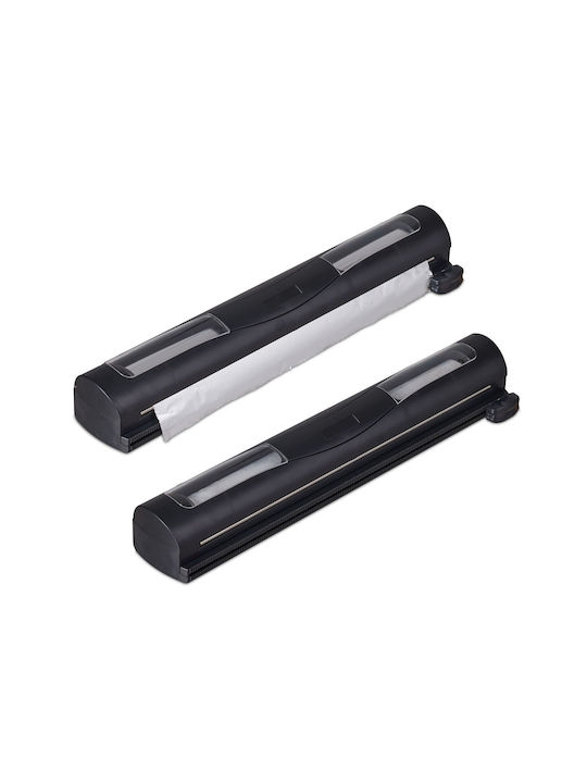 Relaxdays Rollenspender Schwarz 8cm
