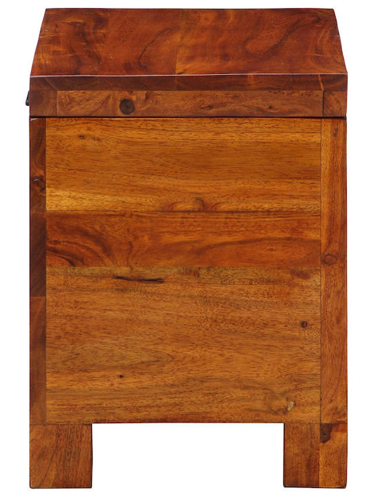 vidaXL Wooden Decorative Trunk Brown 50x30x40cm