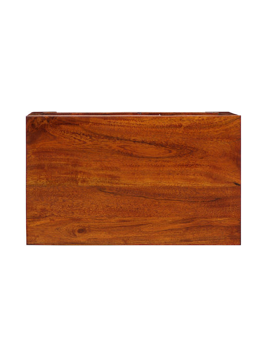 vidaXL Wooden Decorative Trunk Brown 50x30x40cm
