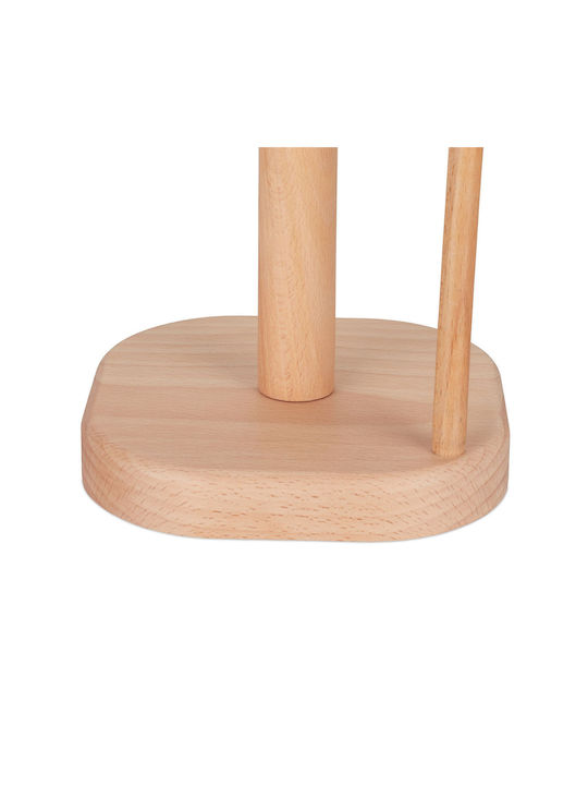 Relaxdays Wooden Paper Towel Holder Beige 35x13x13cm 10043326