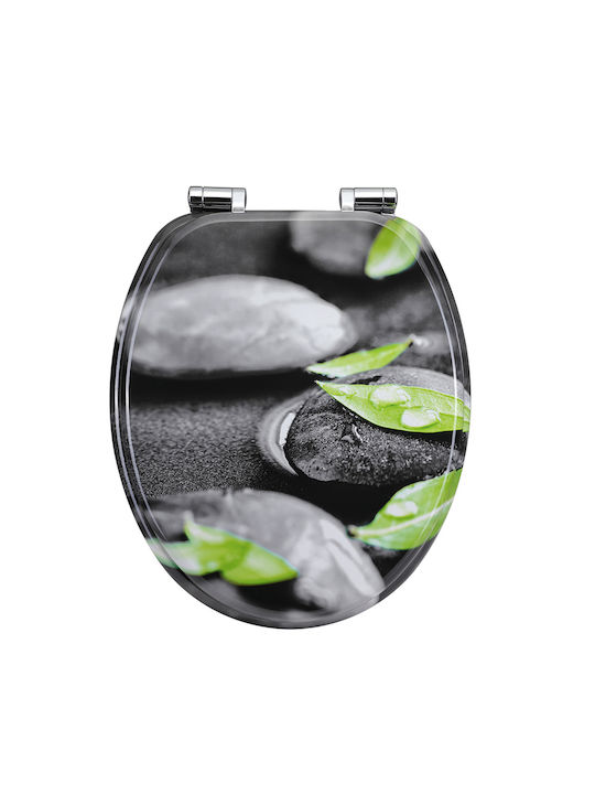 Deuba Toilettenbrille Soft-Close Hölzernes Gray