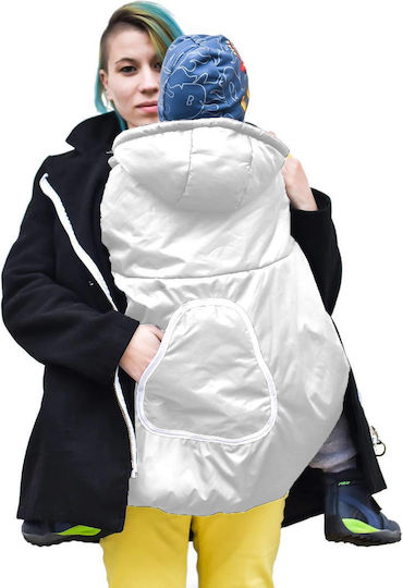 Winter-Rucksacküberzug Weiß Kapuze Tasche