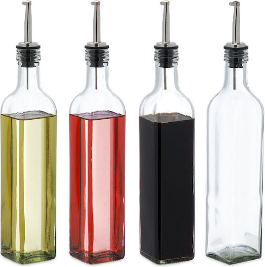Relaxdays Σετ Λαδόξιδο Γυάλινο με Ροή 500ml