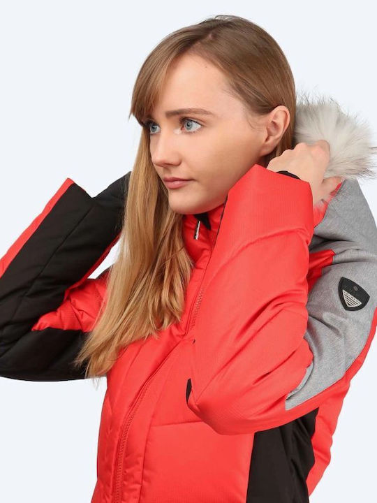 Icepeak Electra Ia 853226659-367 Женско Яке за Ски и Сноуборд Червен