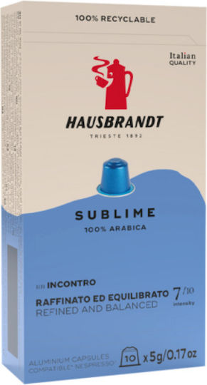 Hausbrandt Капсули Еспресо Gourmet Съвместими с Машина Nespresso 10 броя