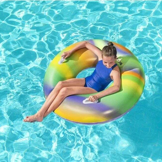 Leagăn gonflabil curcubeu cu mânere Bestway Ø119 cm multicolor