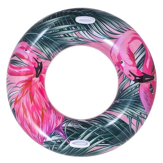 Leagăn Flamingo Gonflabil 115cm Verde-Roz