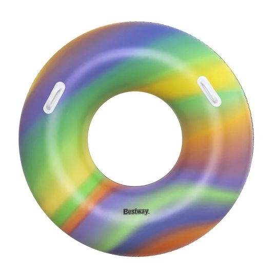 Leagăn gonflabil curcubeu cu mânere Bestway Ø119 cm multicolor