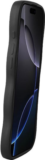 HappyCase Back Cover Σιλικόνης Μαύρο (iPhone 16 Pro)