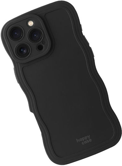 HappyCase Back Cover Σιλικόνης Μαύρο (iPhone 16 Pro)
