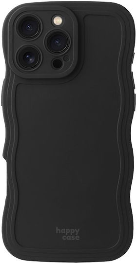 HappyCase Back Cover Σιλικόνης Μαύρο (iPhone 16 Pro)